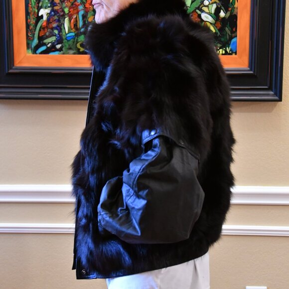 Vintage Finland Fur and Leather Jacket/Vest - Picture 15 of 16